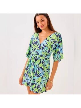 Lilly Pulitzer Parigi Skort Romper XXL Tropical Vacation Resortwear